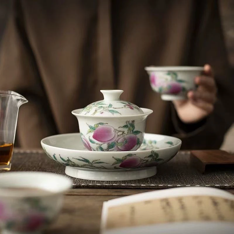 祖奇景德镇功夫茶具泡茶壶陶瓷盖碗喝茶杯套装2025新款高档轻奢用