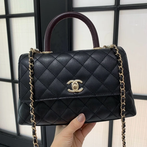 全新未使用 Chanel/香奈儿 cocohandle小号红手柄链条包