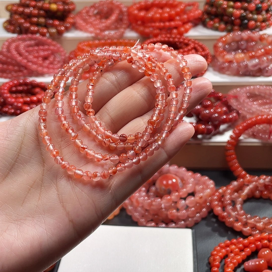 南红玛瑙未镶嵌手链
