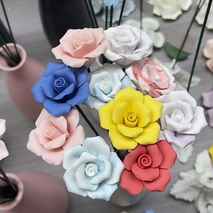 陶瓷纯手工捏花设计