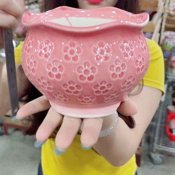 有孔，凑10元包邮陶瓷花盆发货！