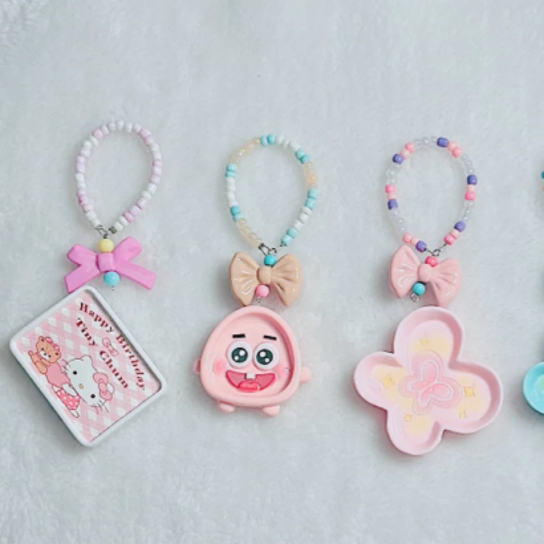 『直播间选款』Diy手工钥匙扣挂件手机链发夹饰品潮玩一对树脂