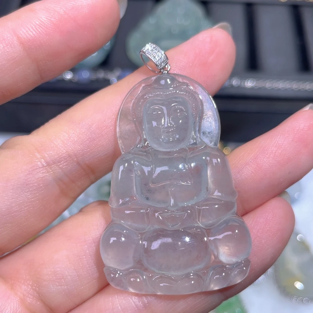 颈饰18K金镶嵌翡翠翡翠