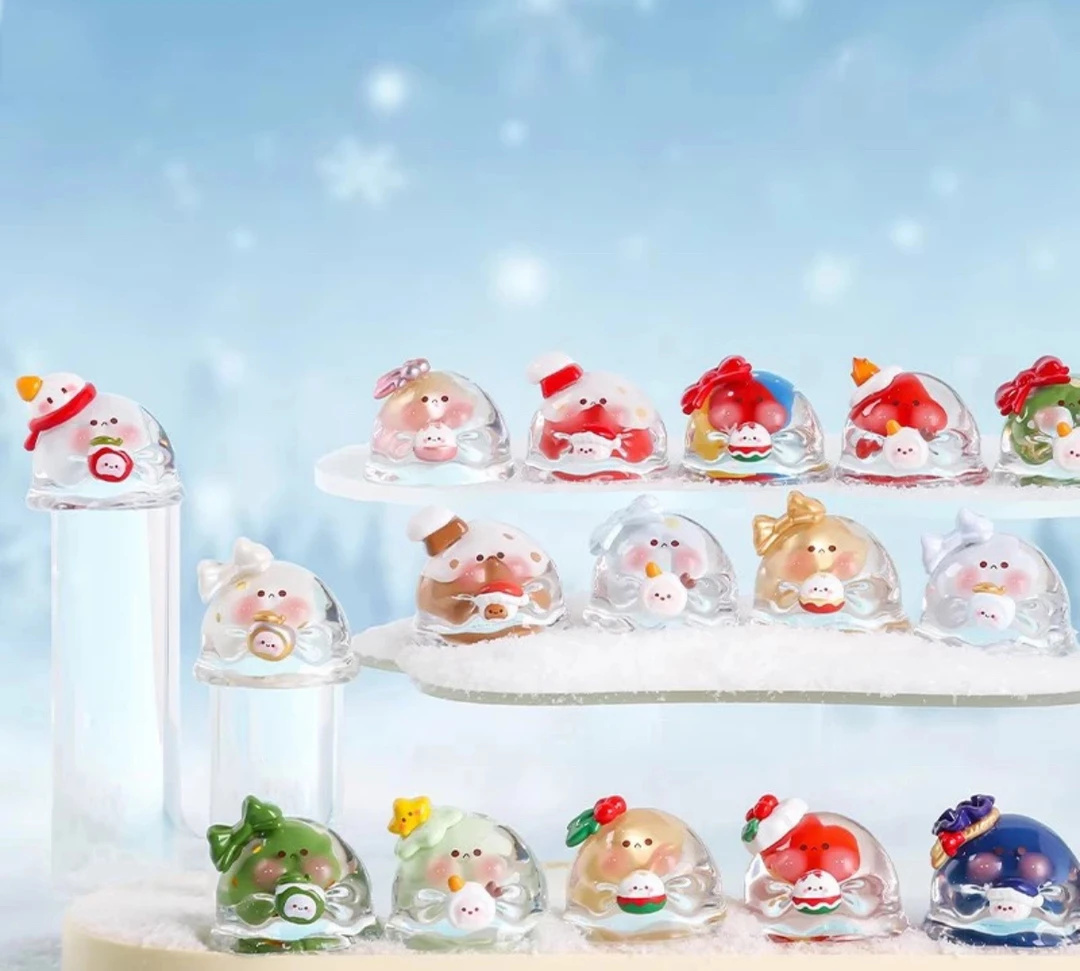 【拆盒】水波蛋冬日礼物迷你盲袋盲盒萌粒潮玩手办礼物【不支持退换】