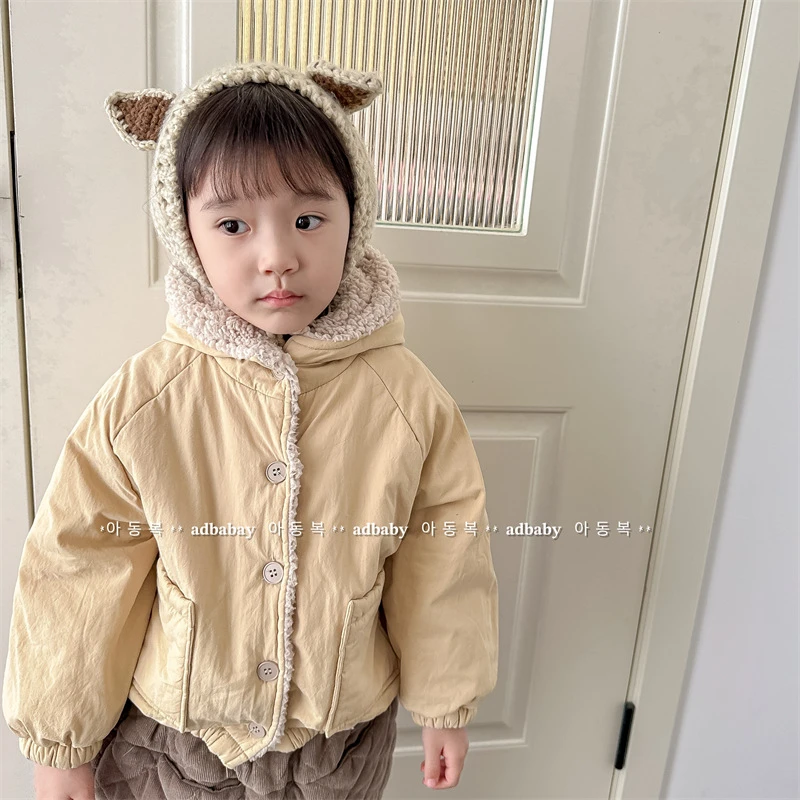 2025童装秋冬儿童冬装韩版羊羔绒加厚棉衣女童冬款外套棉服