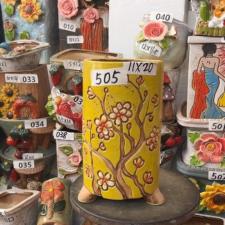 粗陶材质多肉花盆