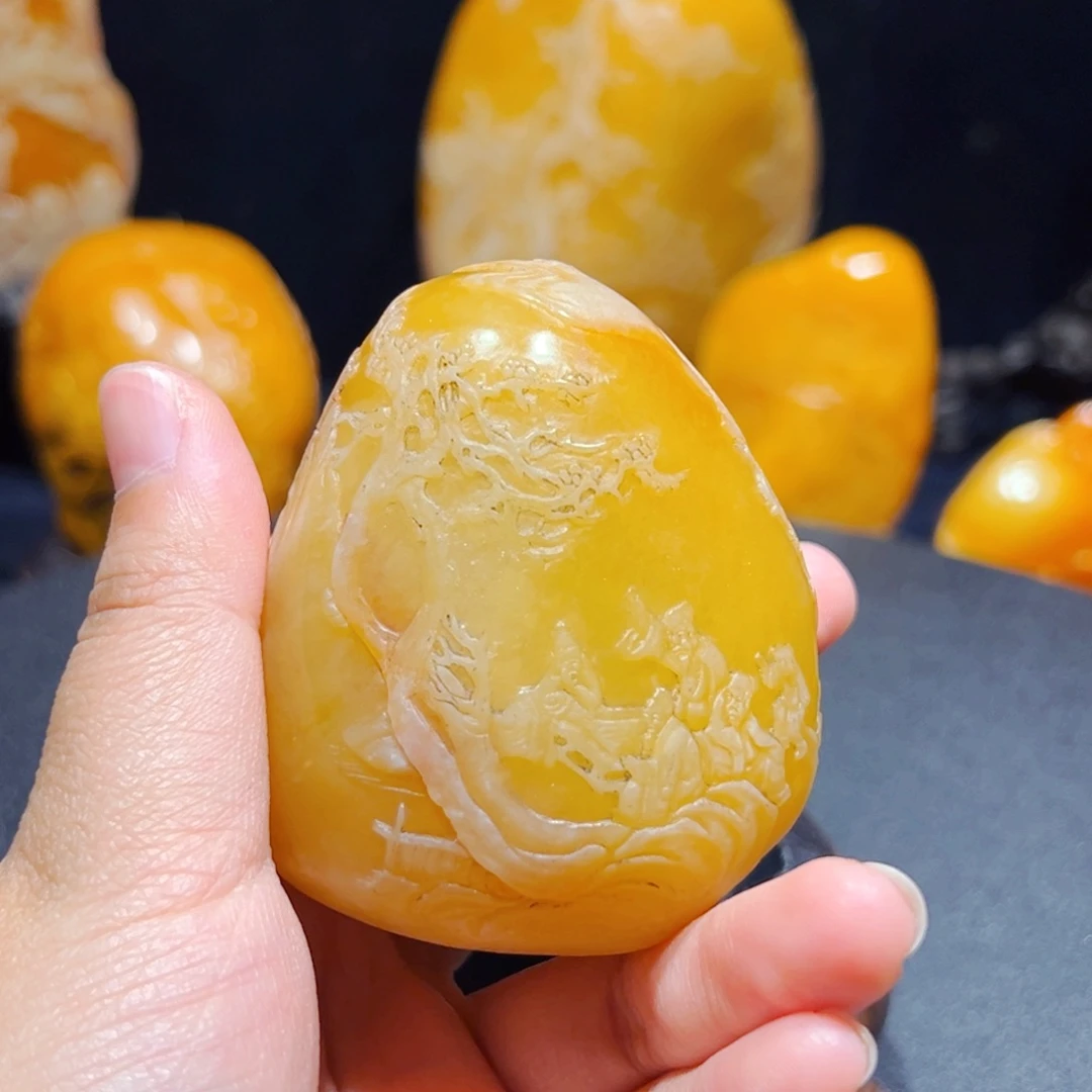 田黄石赣**鸭石雕石雕石雕