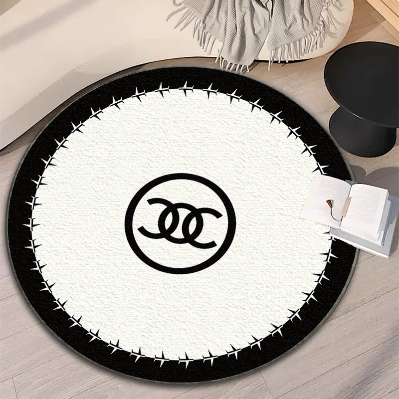 【两-只-羊】轻奢家居比利时绒茶几装饰圆毯摇椅地毯卧室床边地垫