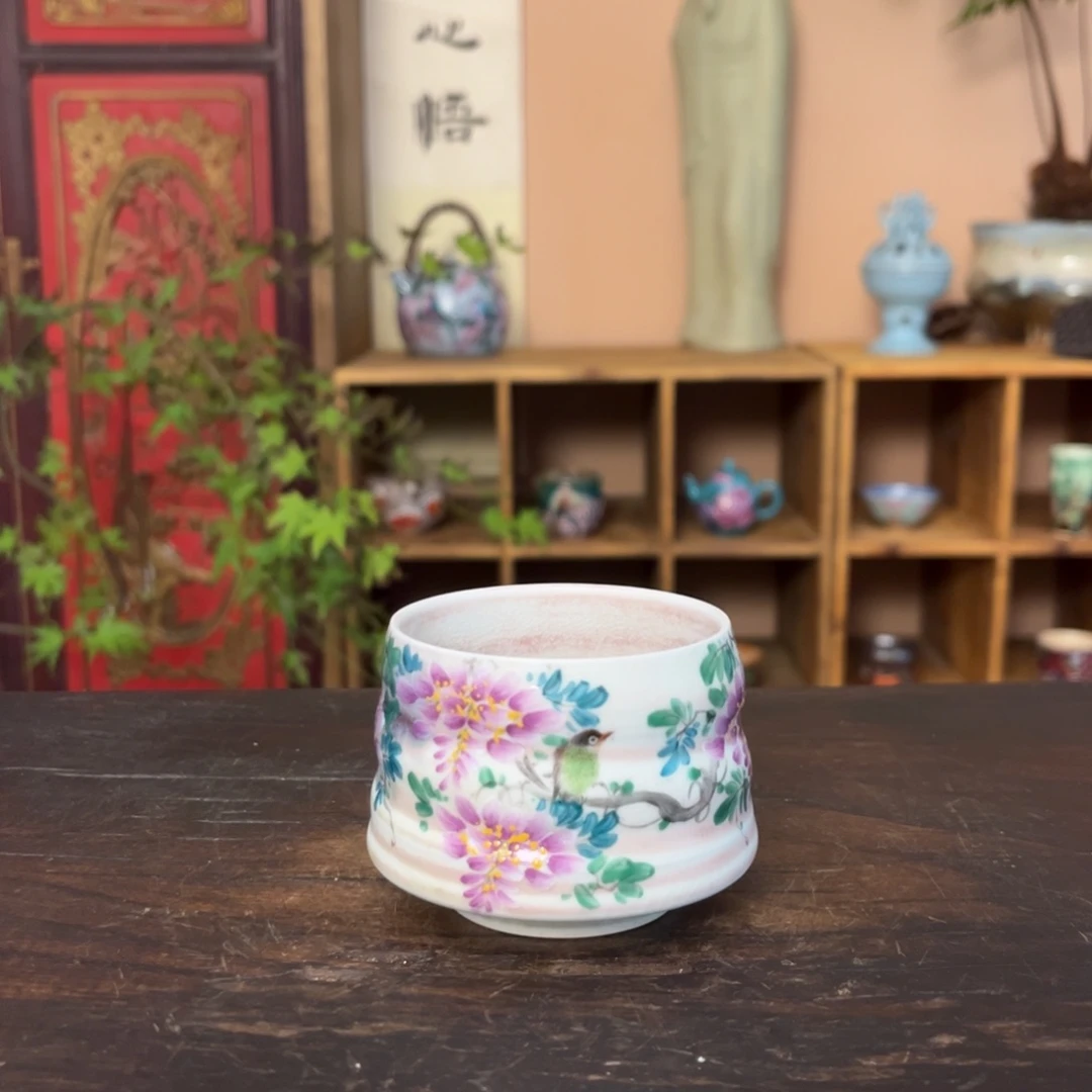 娜***.杯柴烧纯手工手绘陶瓷