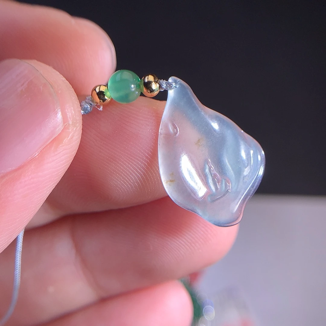 翡翠未镶嵌吊坠(不含链)天然A货翡翠时尚气质女款吊坠挂坠