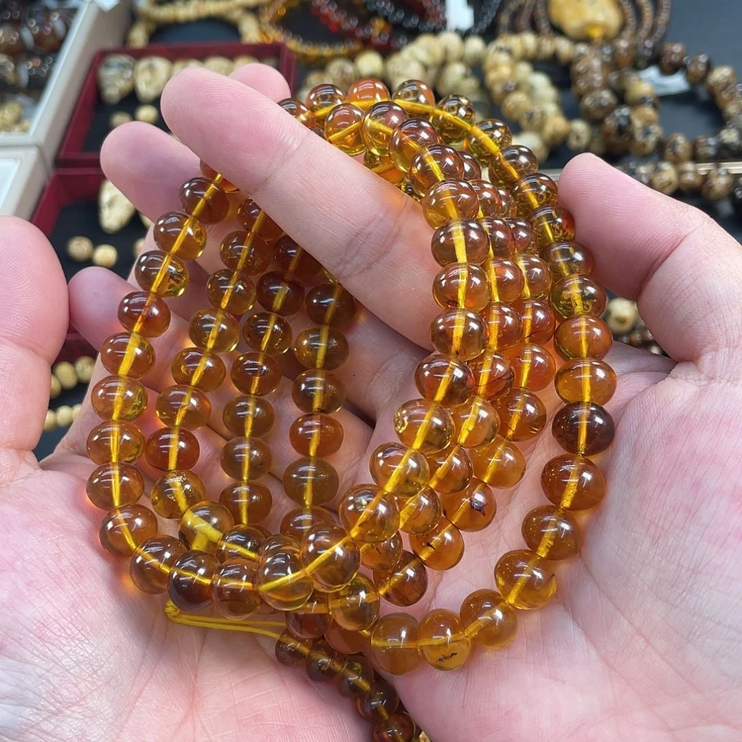 琥珀未镶嵌裸石10mm金珀