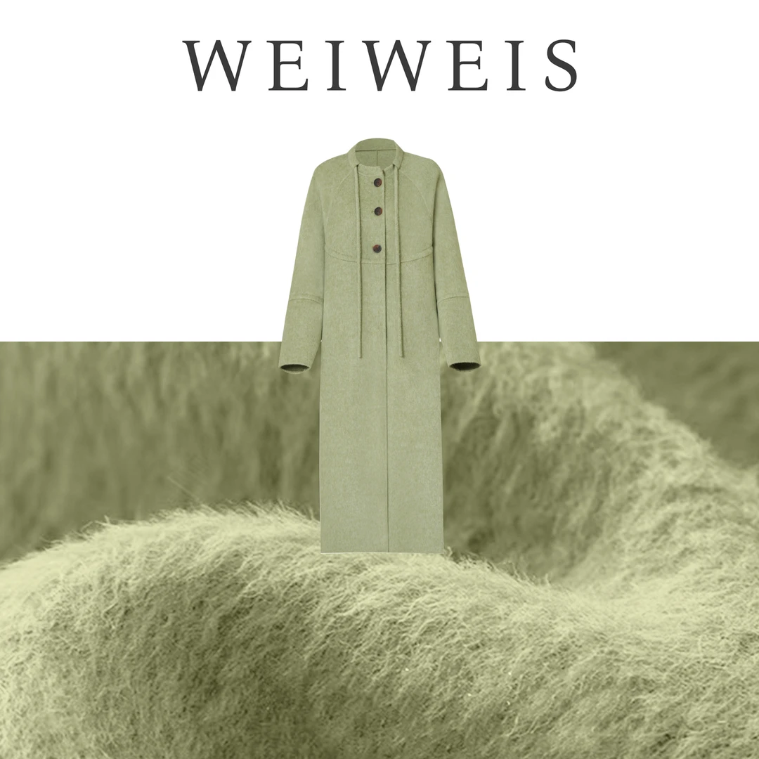 【初晓】2025年秋冬季原创新款韩系慵懒长款羊毛大衣毛呢外套