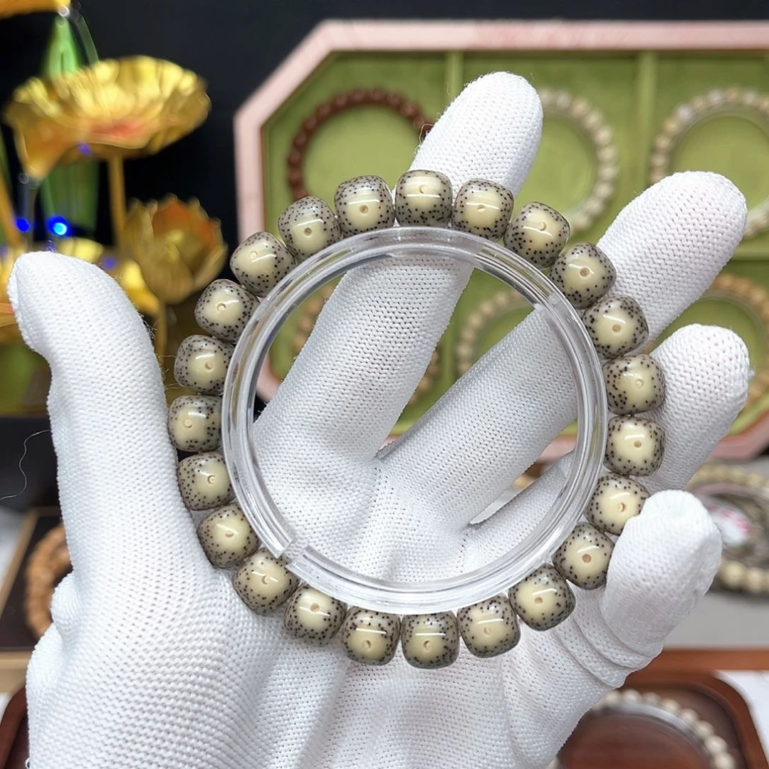 手串星月菩提绿包白大眼睛单圈