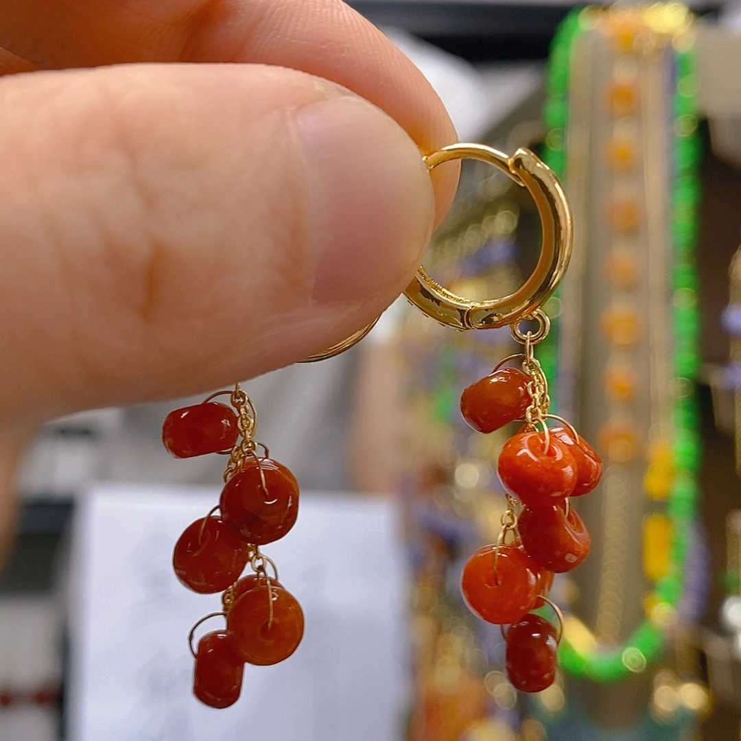 翡翠未镶嵌耳饰翡翠