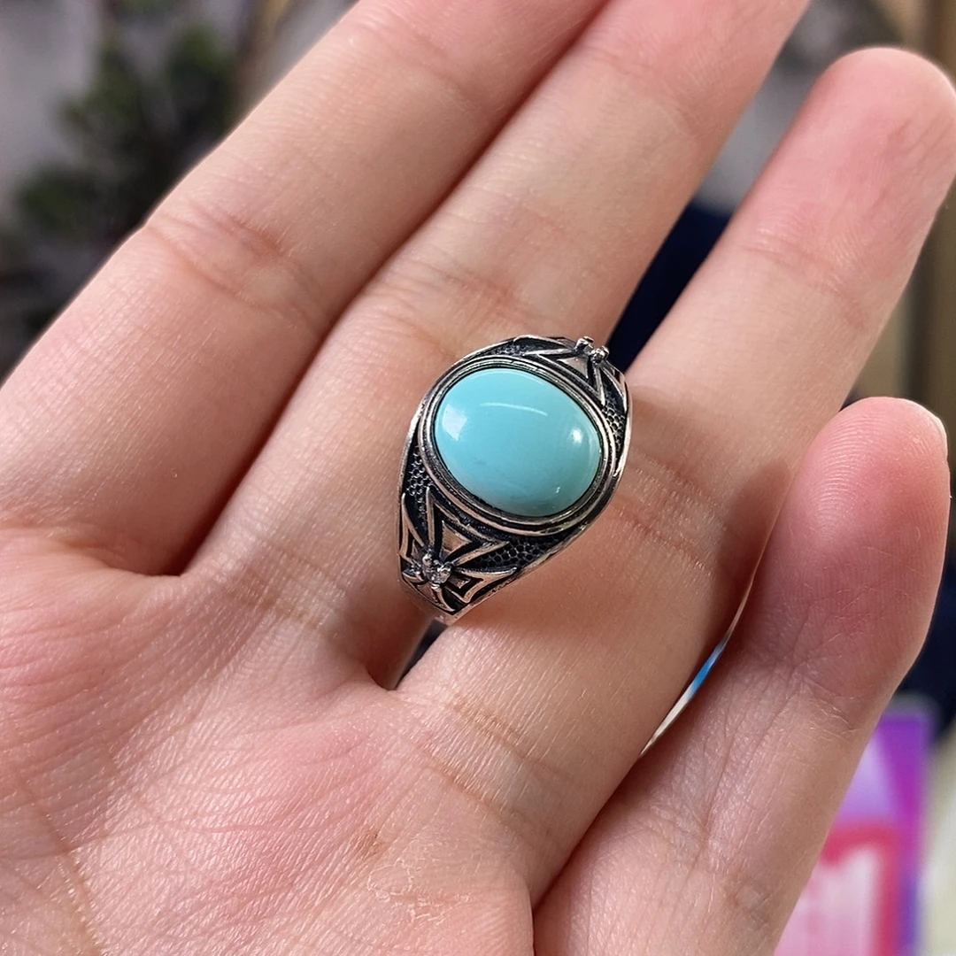 绿松石银S925镶嵌珠宝奇石