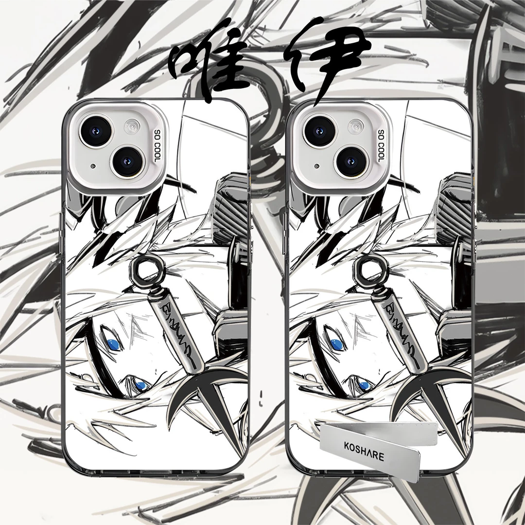 镭射反光适用苹果华为VIVO小米OPPO火影波风水门个性二次元手机壳