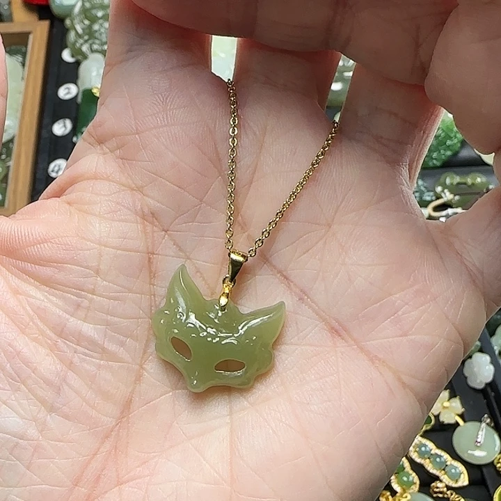 颈饰银S925镶嵌和田玉