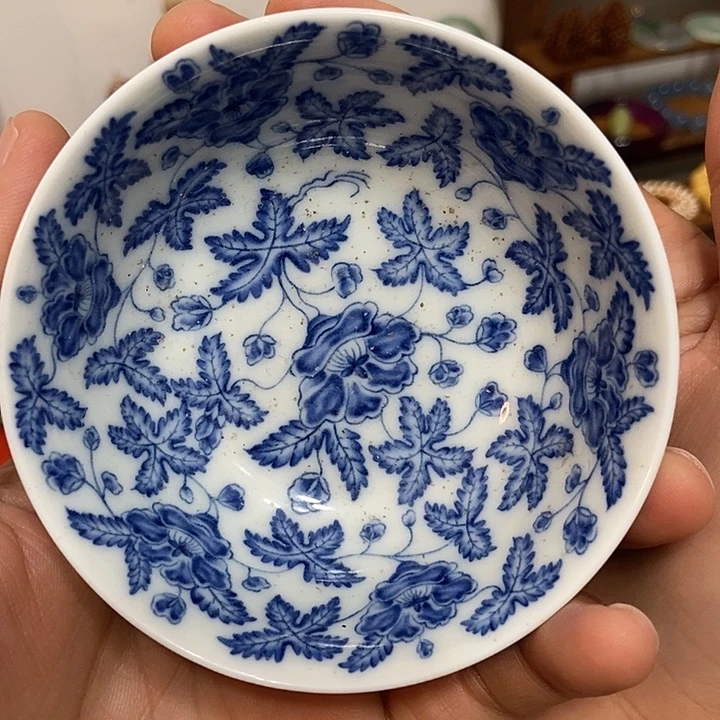 灰***灰摆件陶青花笔锋浓转淡出了一个