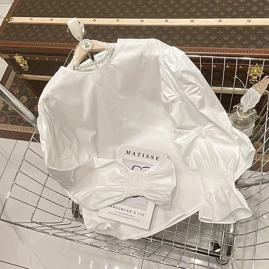 闺蜜精品020908【梨芝】喇叭袖口拼接衫