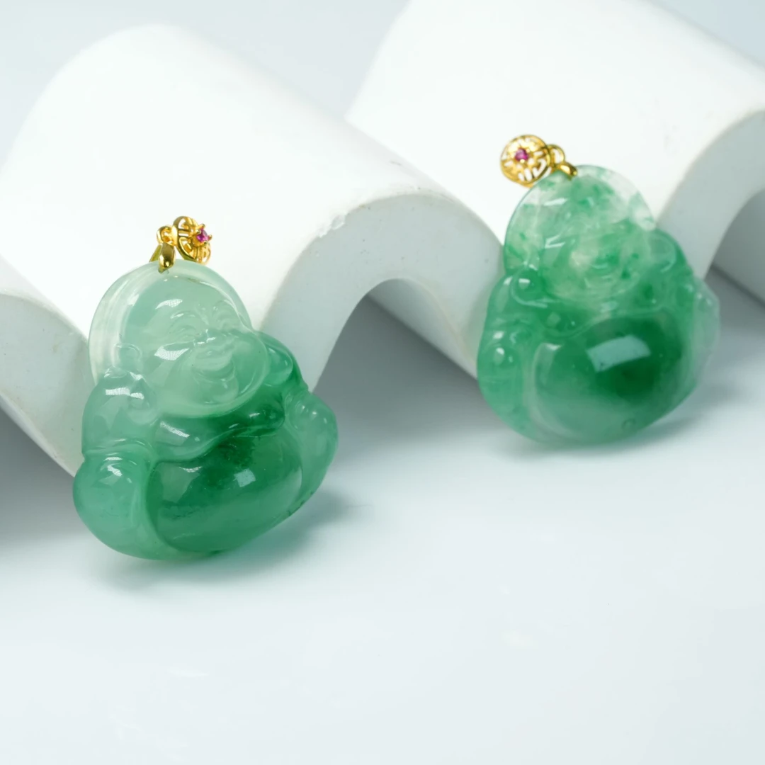 【小北好物】S925银非洲翠吊坠约29*29mm【多样性发一件】QH33X397