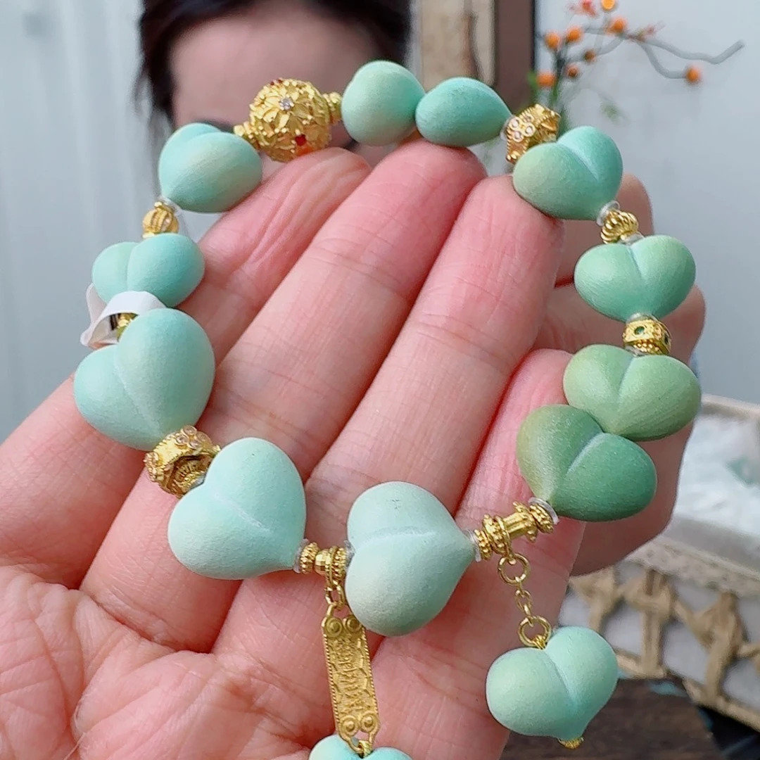 绿松石18K金镶嵌珠宝奇石