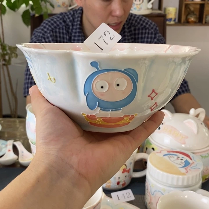 瓷片景德镇釉下彩手绘