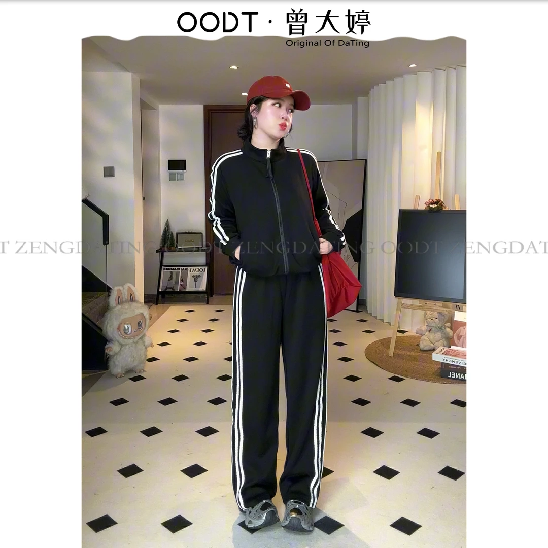 【大婷定制】1028穿搭运动风休闲套装2025秋款新款短款裤子两件套