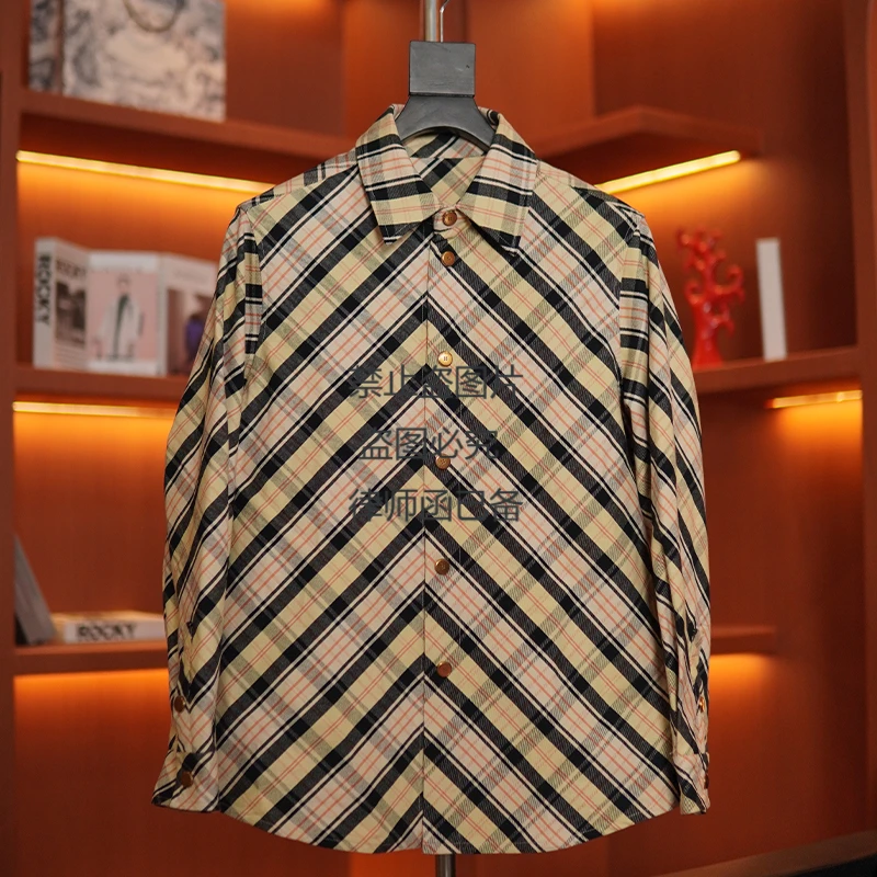 CS3568//2025春季新款男士长袖格纹棉质衬衫（11）