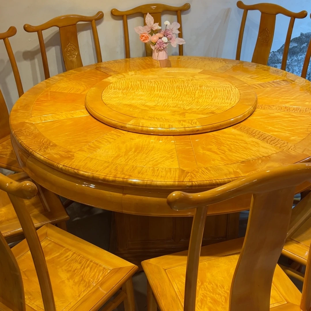 温***猫木质类金丝楠家具餐桌