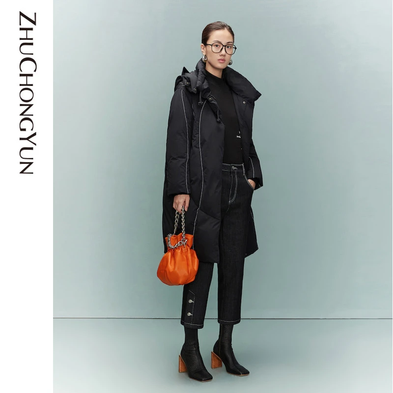 【冬姐精选】ZHUCHONGYUN冬新款通勤休闲时尚羽绒服外套女士