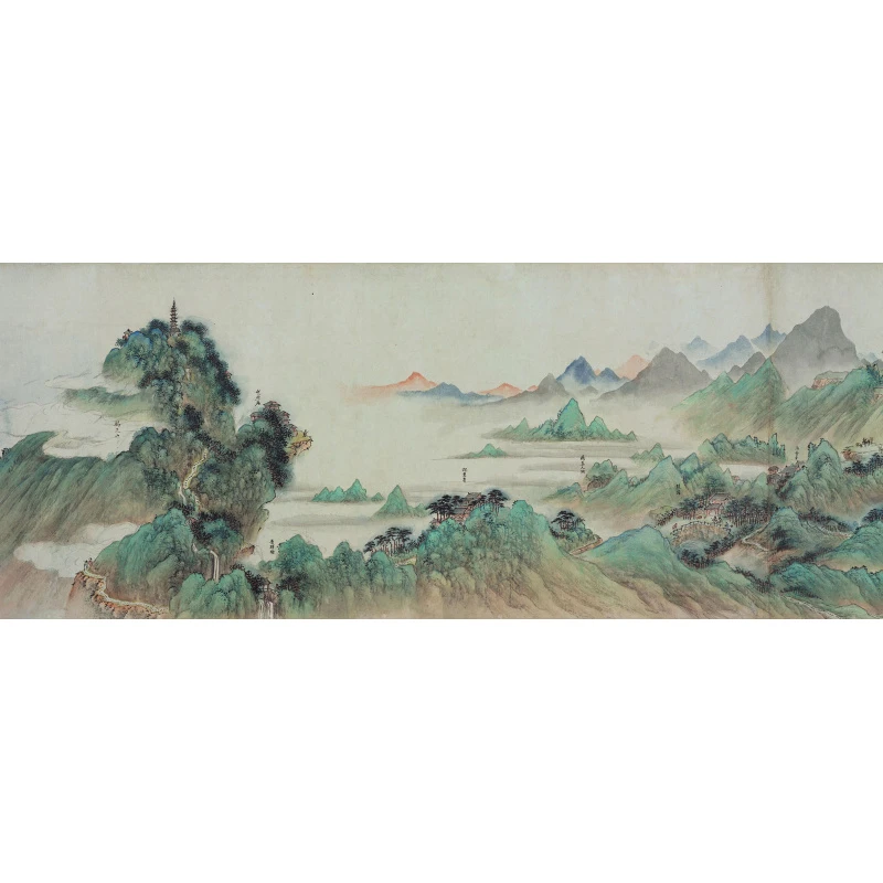 [高清复刻]明·黄向坚·《寻亲图》馆藏级艺术微喷工艺装饰画