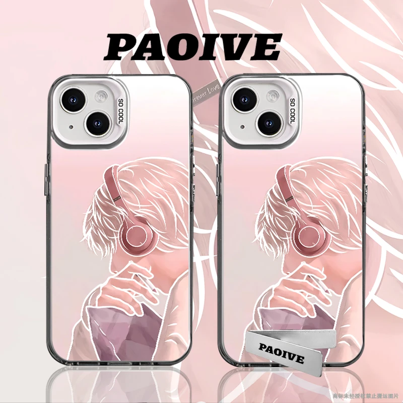 沈星回适用于创意小众苹果16华为一加小米手机彩银防摔壳Paoive