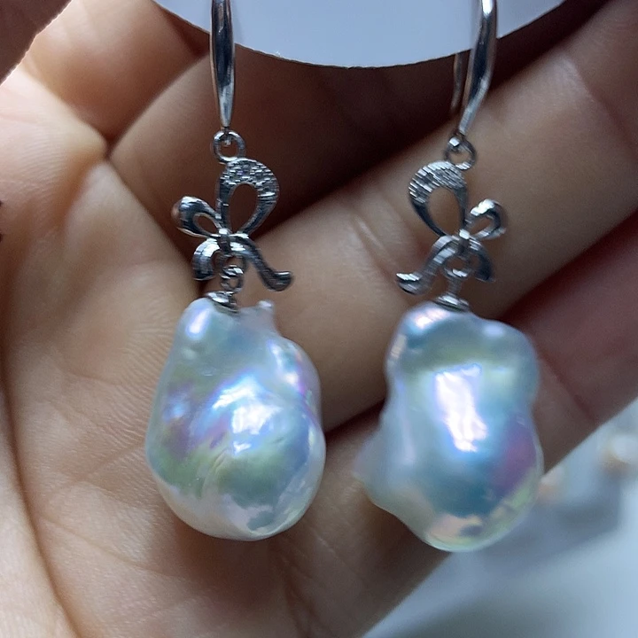 淡水珍珠巴洛克银S925镶嵌