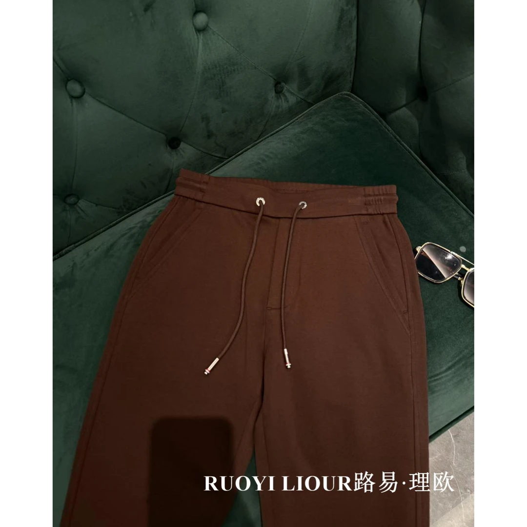 【路易理欧】欧货时尚潮流商务纯色修身冬季百搭休闲裤7915