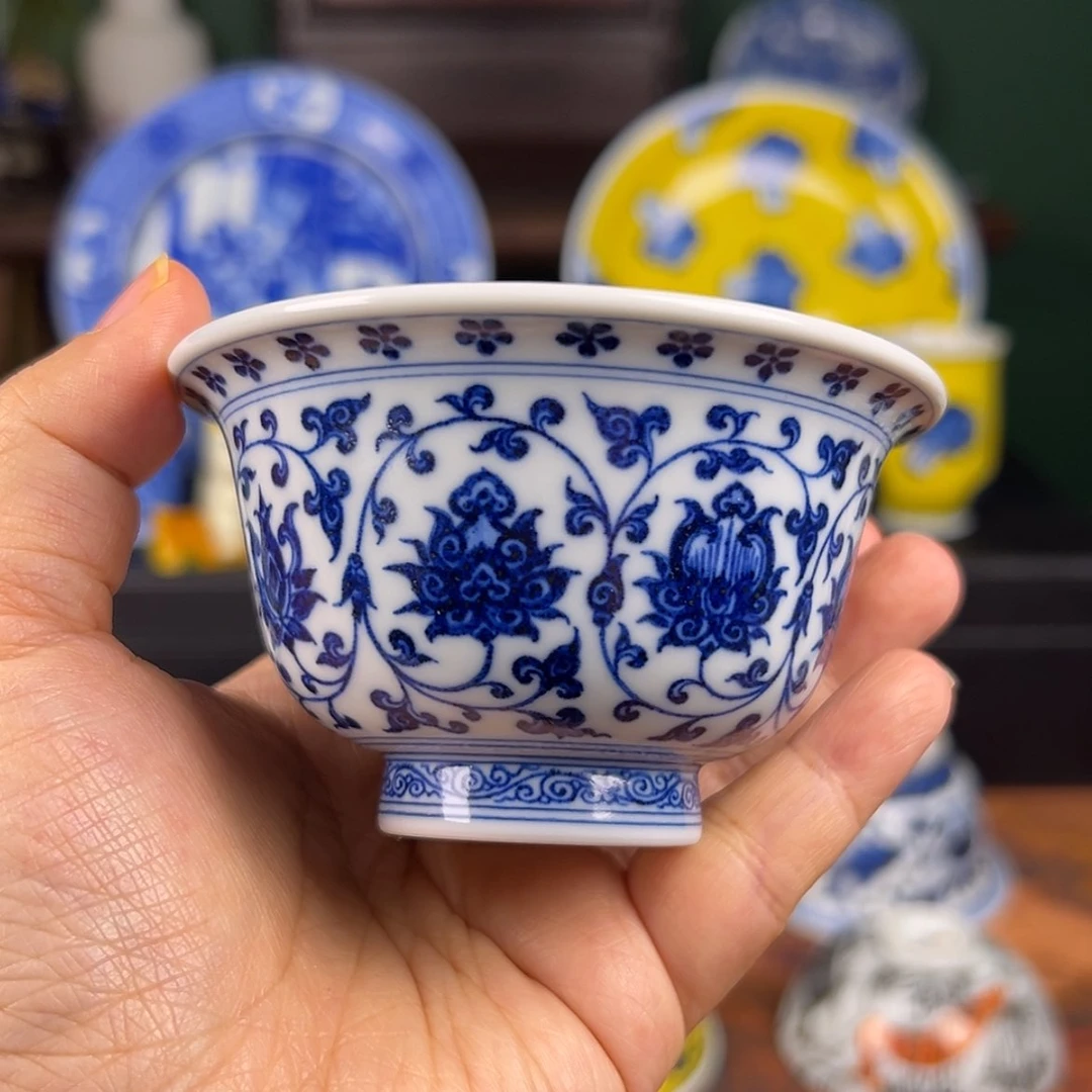 【闪购商品】杯水造-缠枝莲压手杯