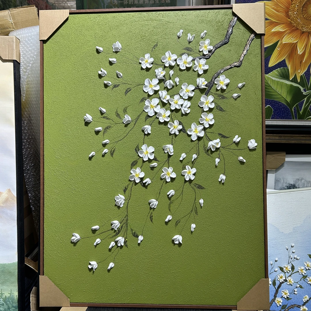 原创立体油画繁花似锦轻奢简约客厅沙发背景餐厅挂画玄关画卧室画
