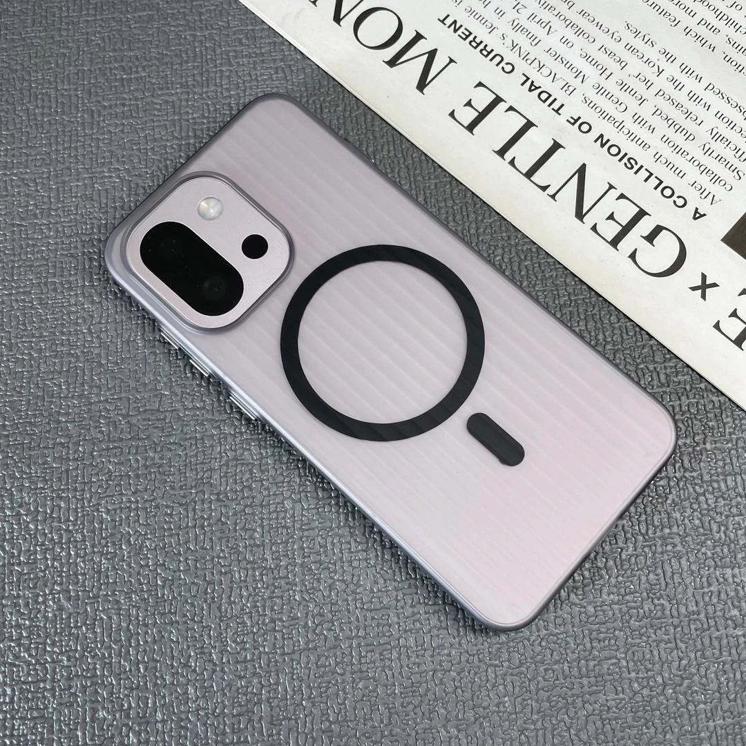 磁吸磨砂瓦楞纹适用一加15手机壳新款肤感oneplus13T半透一加ACE5