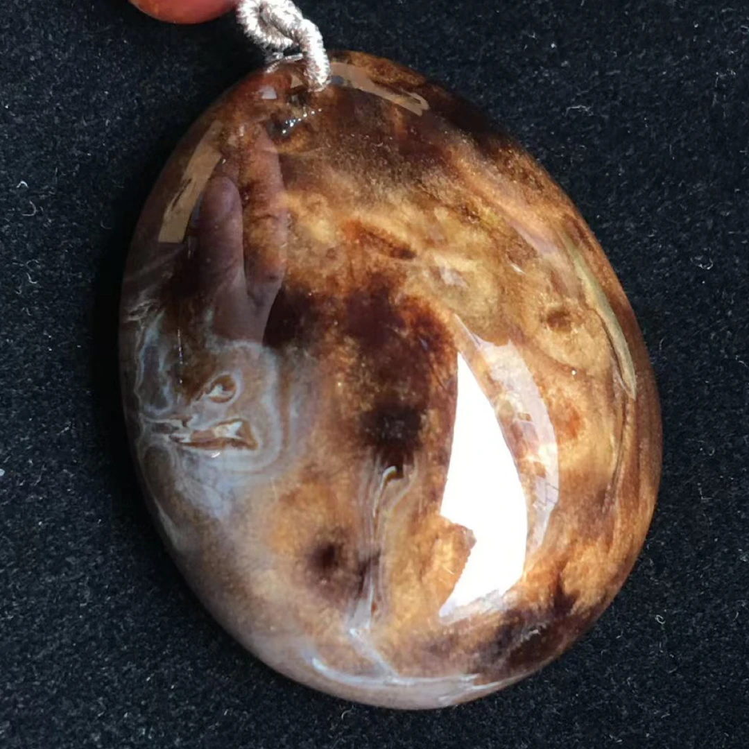 特价咖啡焦糖色根蜜吊坠，蜜质浓郁，侧面透青花瓷溶洞蜜，17.6克yf