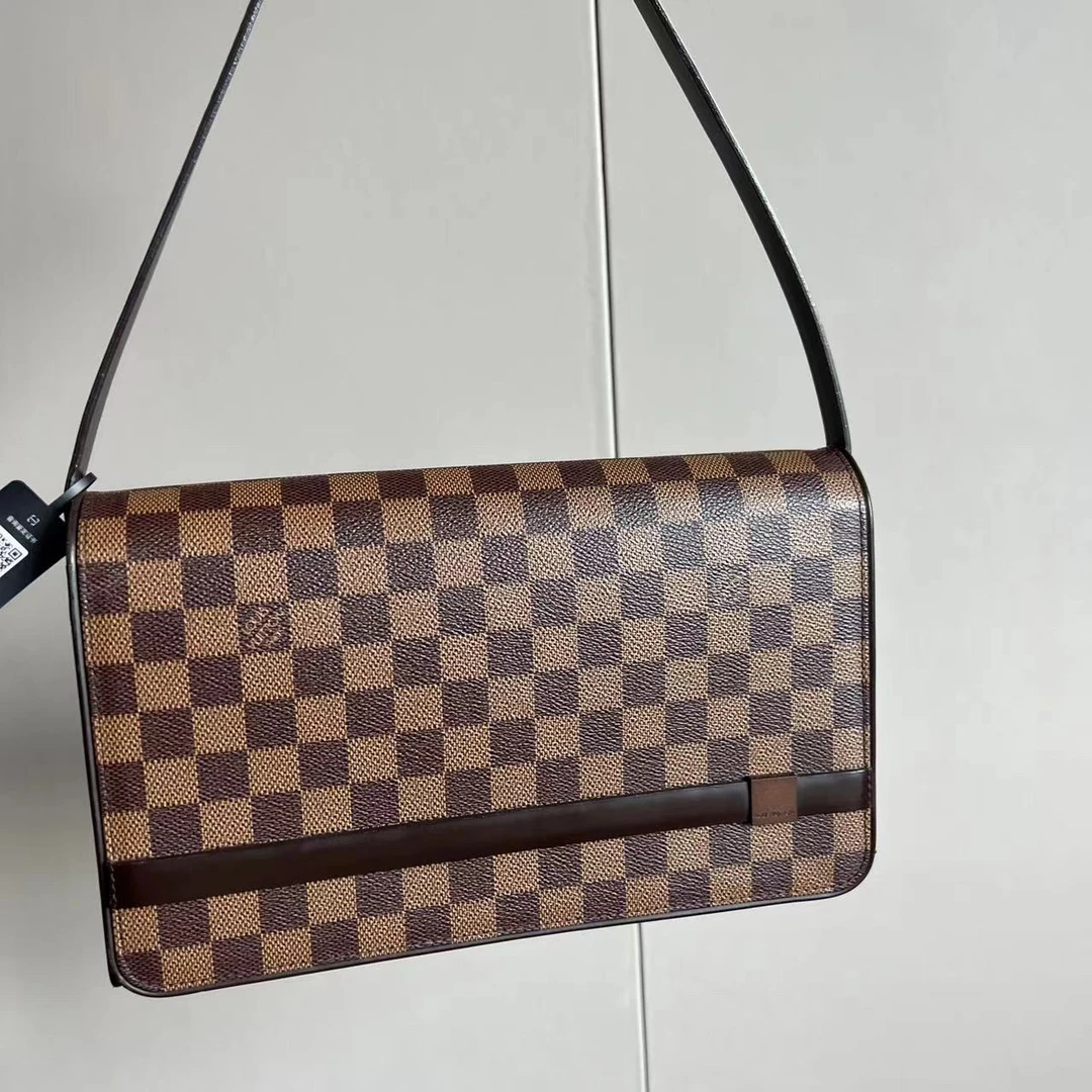 95新 LouisVuitton/路易威登 A1207/lv单肩包棋盘格
