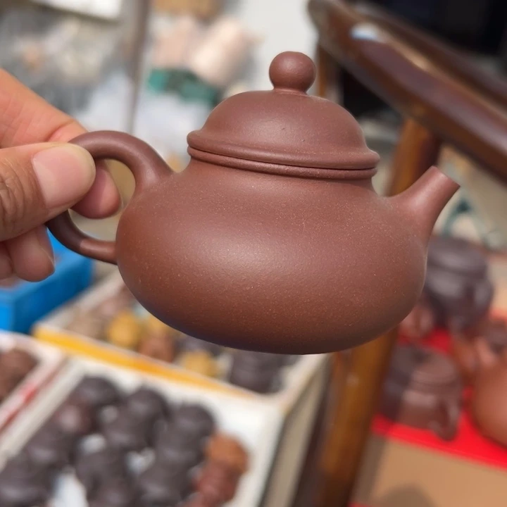 紫砂茶壶紫泥容天150c c