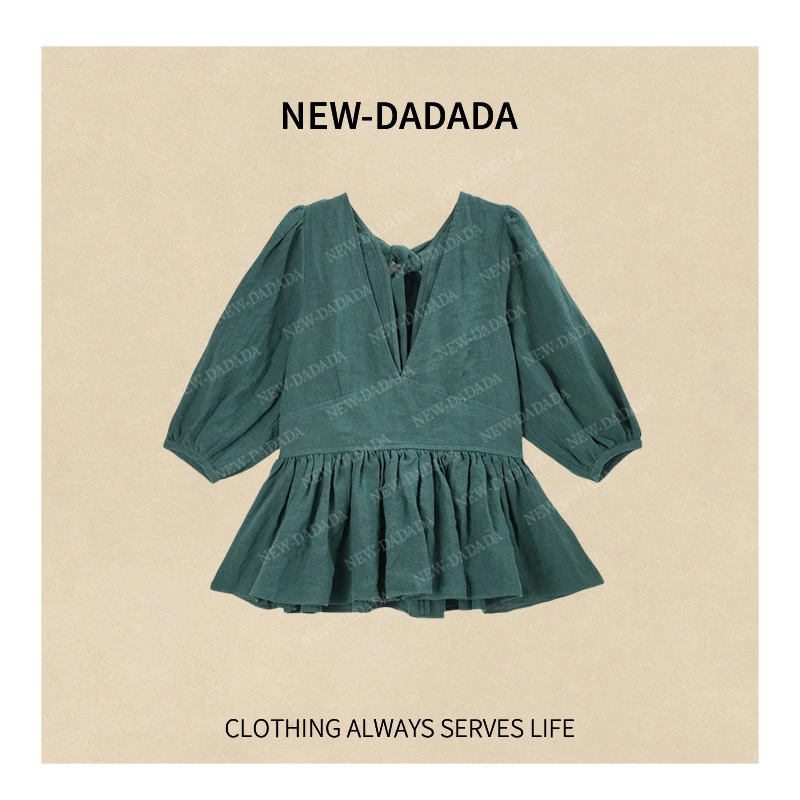 利达 NEW DADADA【奶酪梦语】时尚休闲修身气质上衣SDK2393