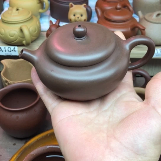 茶壶紫砂紫泥柿园180豪升左右