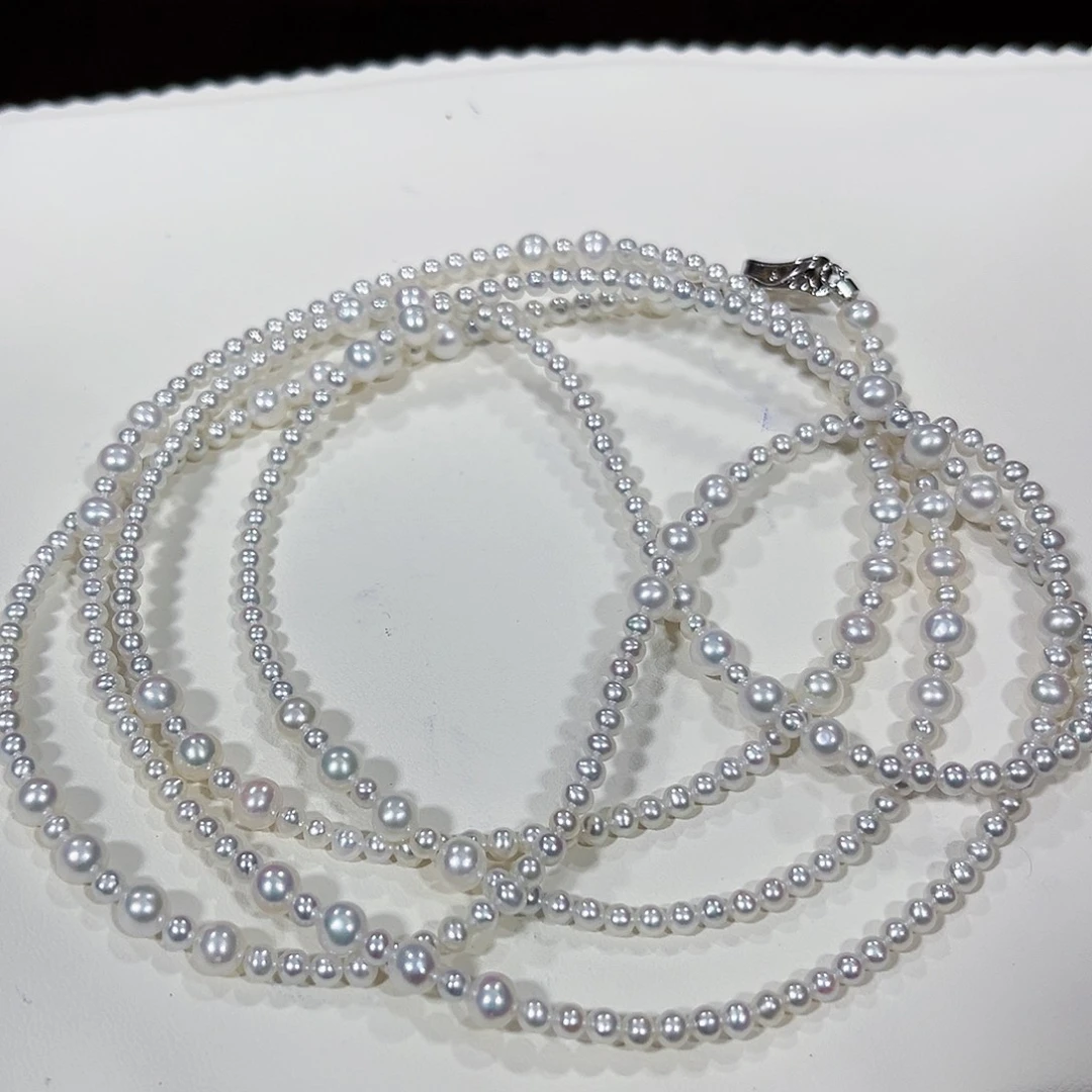 七***耶淡水珍珠颈饰银S925镶嵌