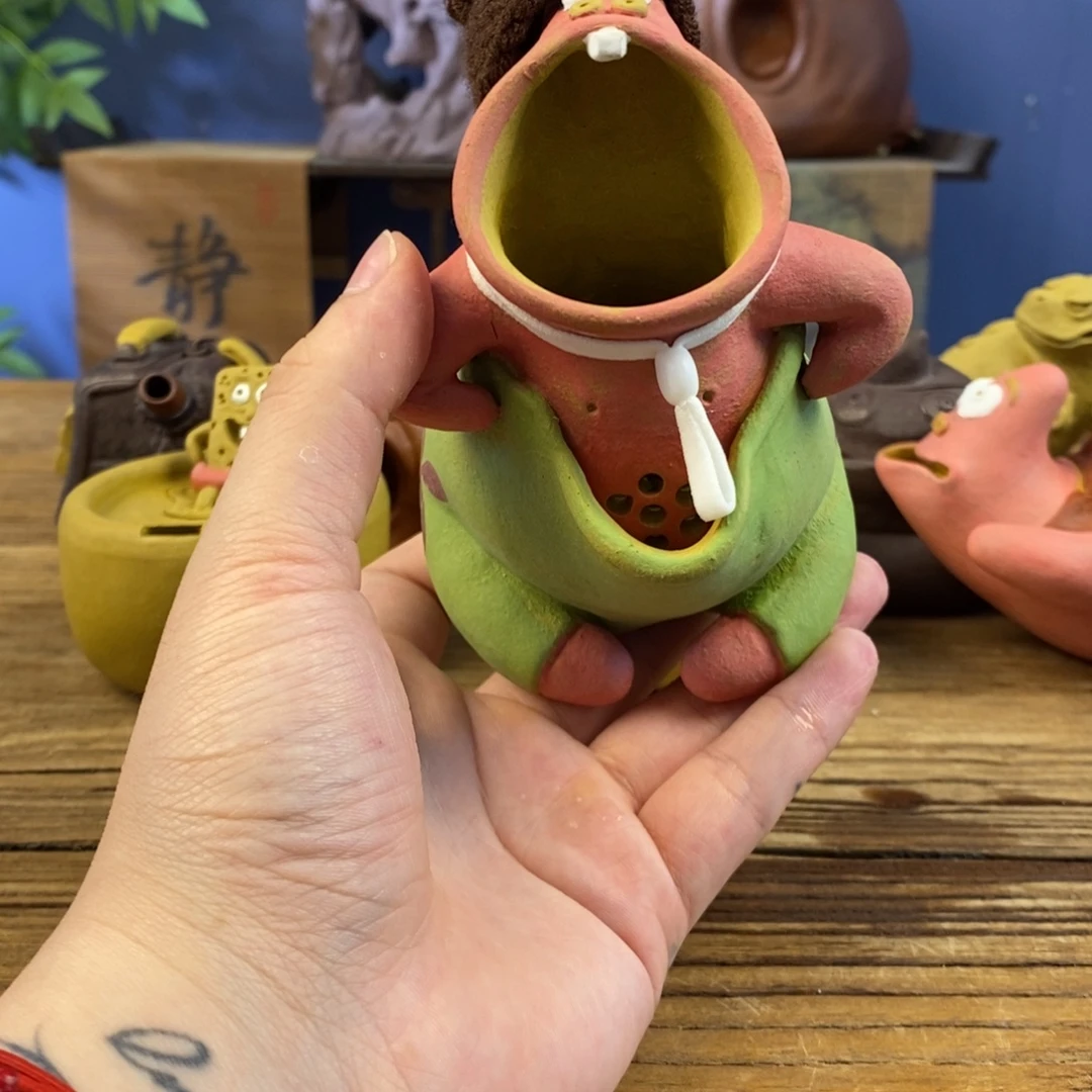 茶壶紫砂紫砂 派大星公道杯