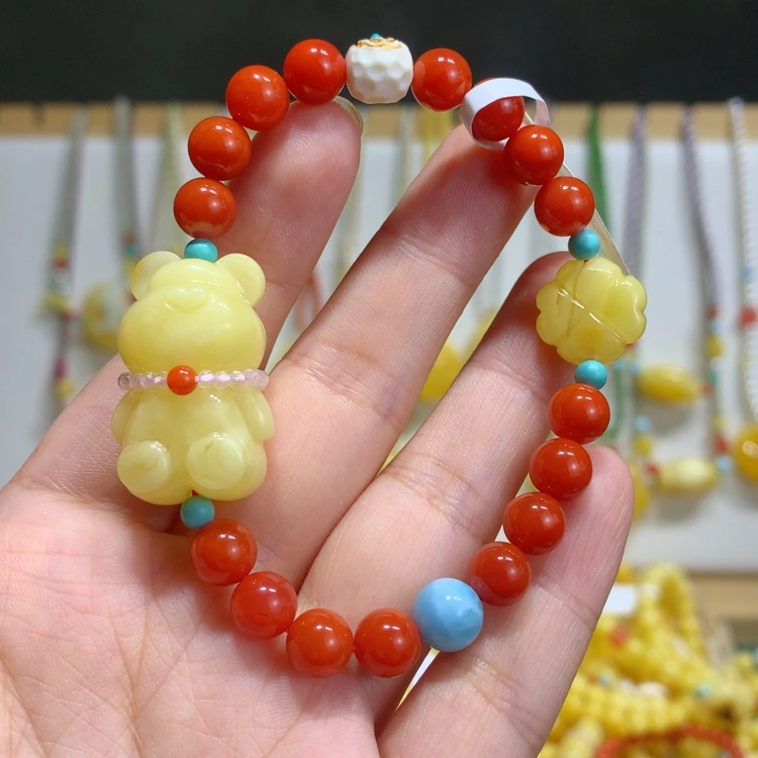 未镶嵌琥珀手链7.5mm