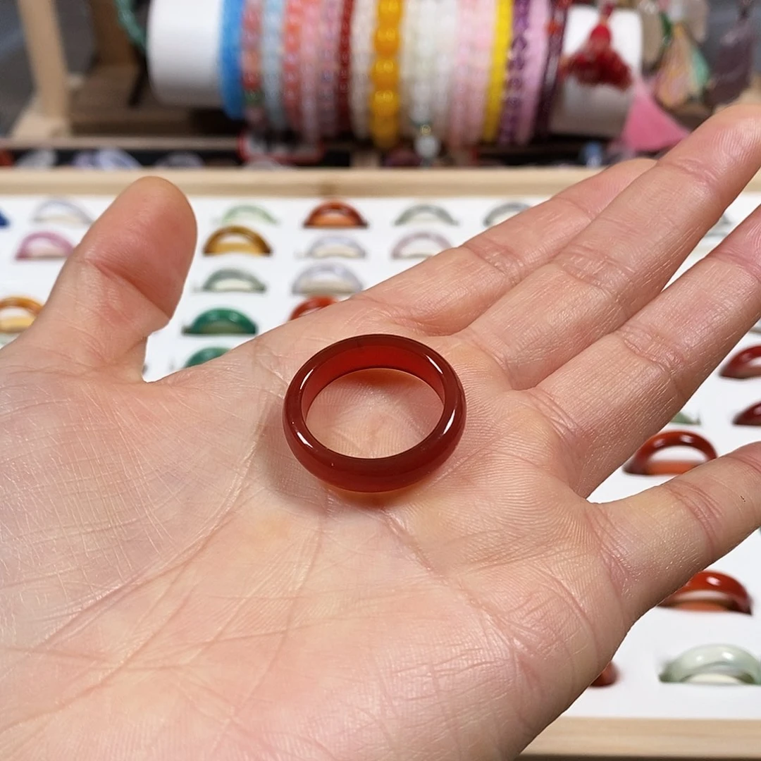 玛瑙/玉髓戒指未镶嵌ᴴ***@