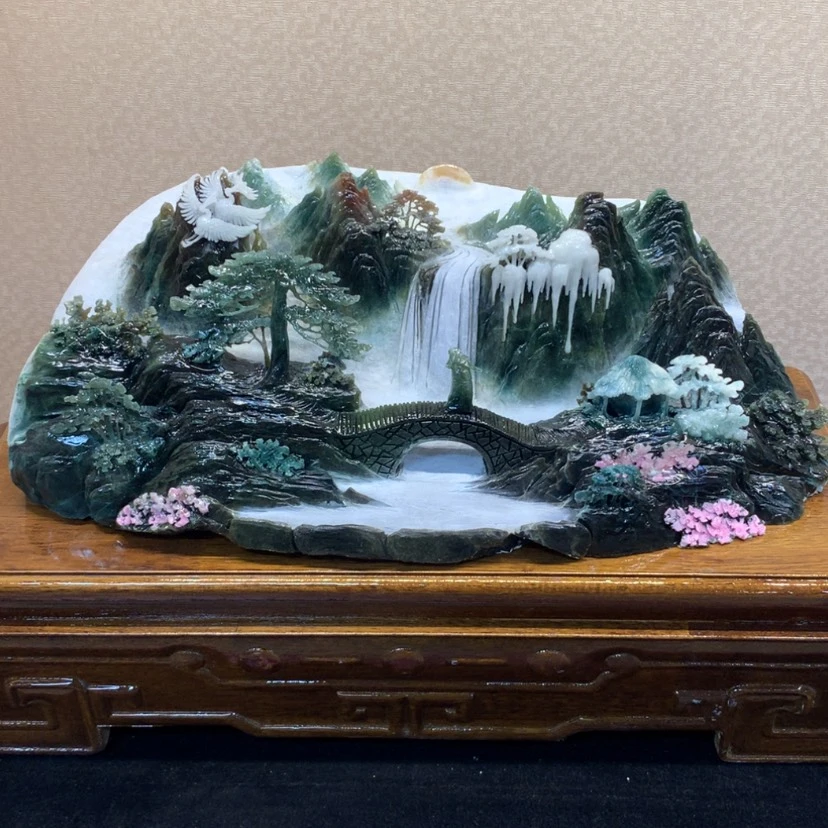【闪购商品】未镶嵌蛇纹石玉摆件覆膜