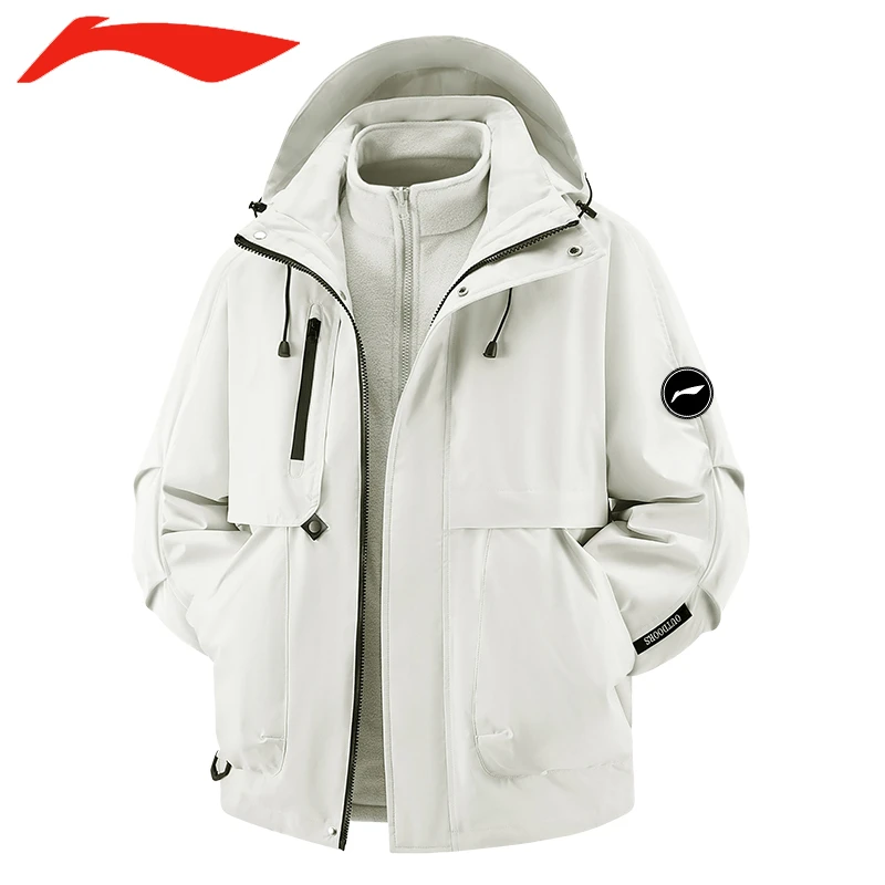 李ii宁秋冬季三合一{带内胆户外情侣冲锋衣防风防水可拆卸外套