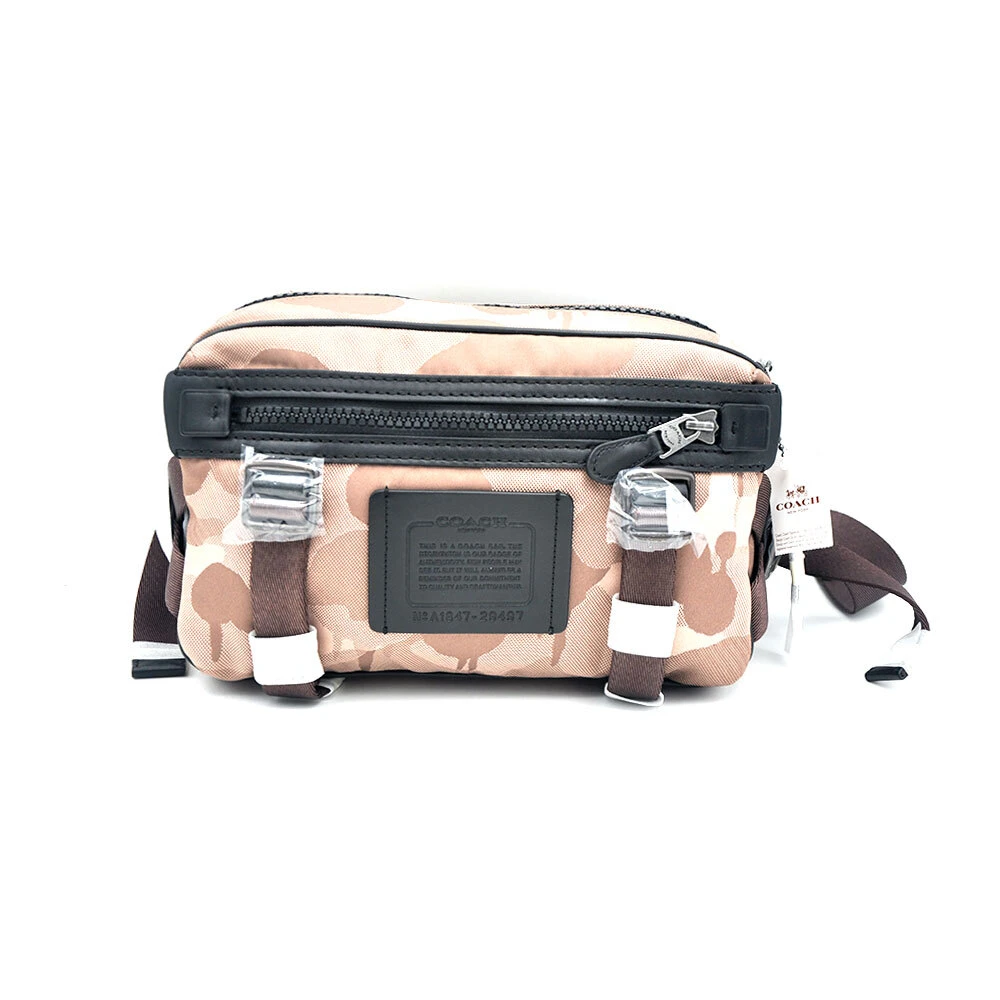 未使用 COACH/蔻驰 全新未使用限量迷彩印花胸包腰包28*17/43180