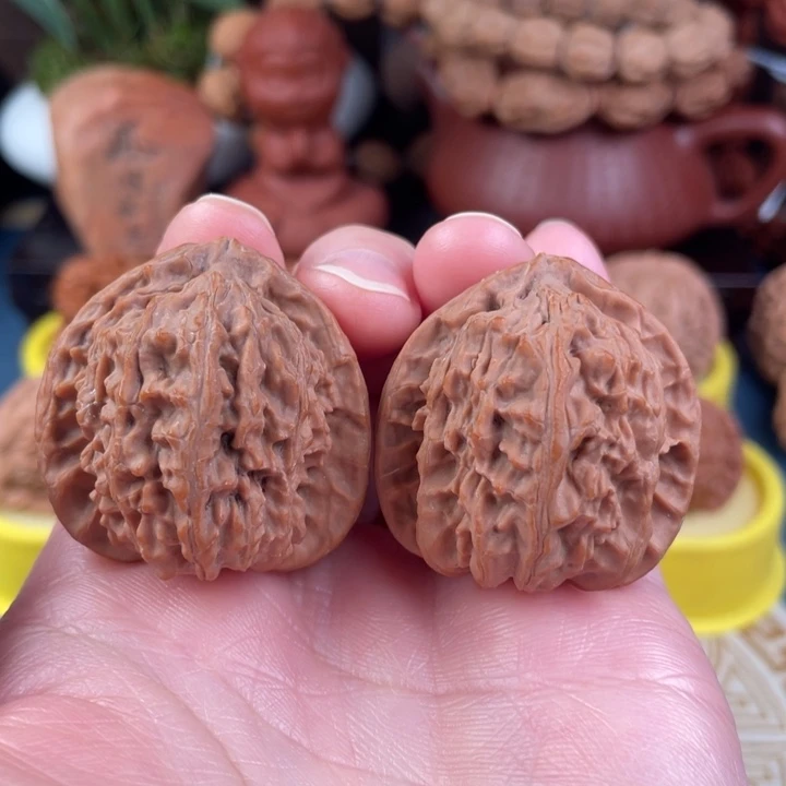 吊坠文玩核桃三角白37